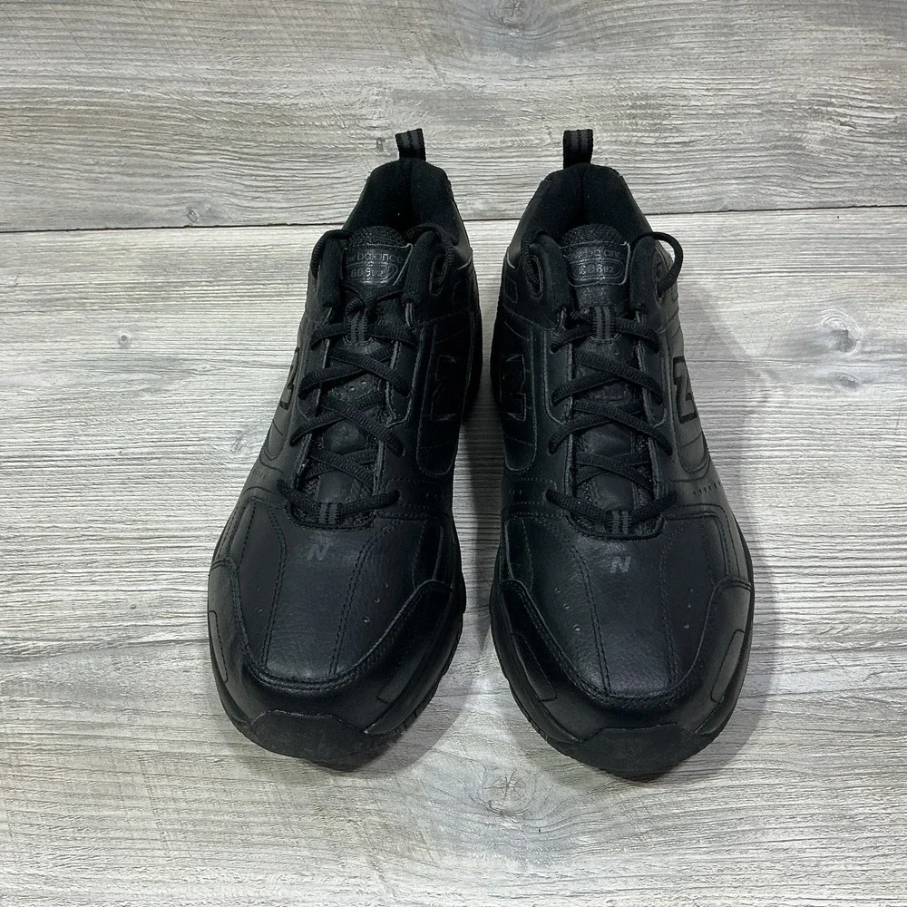 New Balance 608V2 Men's Triple Black Leather Size 13 4E Sneakers Shoes MX608V2B